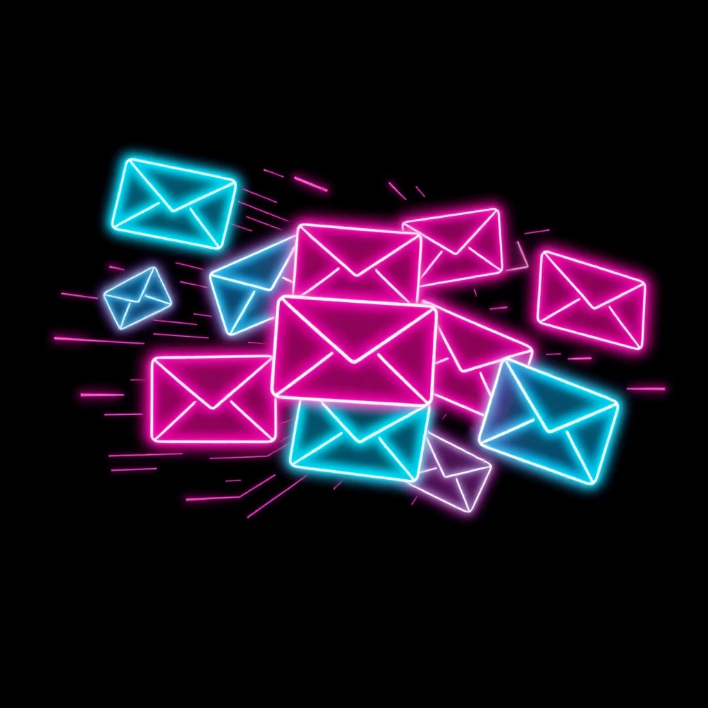 Email marketing icons representing lead capture.